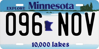MN license plate 096NOV