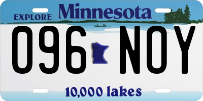 MN license plate 096NOY