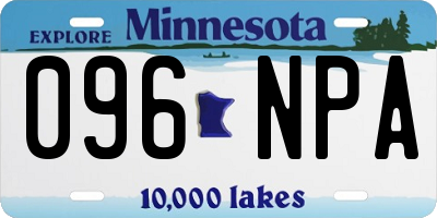 MN license plate 096NPA