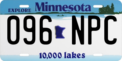 MN license plate 096NPC