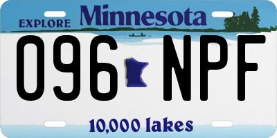 MN license plate 096NPF