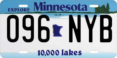 MN license plate 096NYB