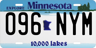 MN license plate 096NYM