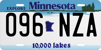 MN license plate 096NZA