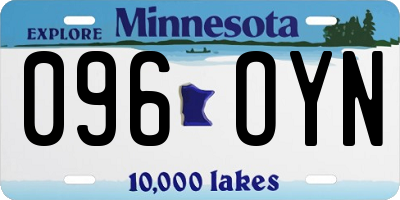 MN license plate 096OYN