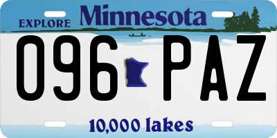 MN license plate 096PAZ