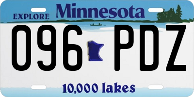 MN license plate 096PDZ