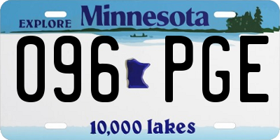 MN license plate 096PGE
