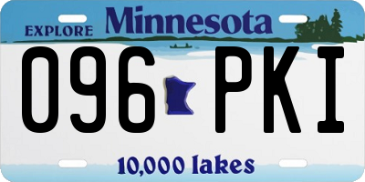 MN license plate 096PKI