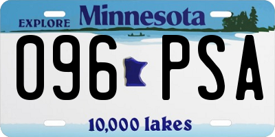 MN license plate 096PSA