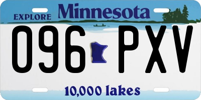 MN license plate 096PXV