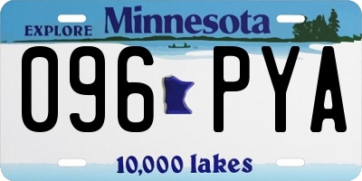 MN license plate 096PYA