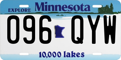 MN license plate 096QYW