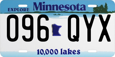 MN license plate 096QYX