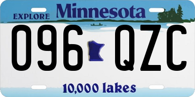 MN license plate 096QZC
