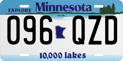MN license plate 096QZD