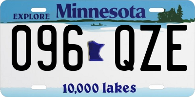 MN license plate 096QZE