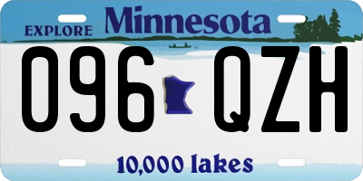 MN license plate 096QZH
