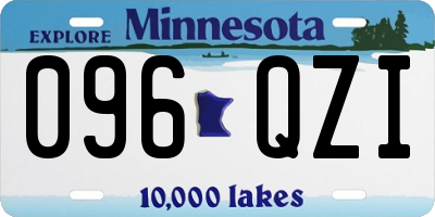 MN license plate 096QZI