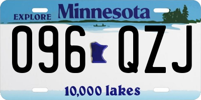 MN license plate 096QZJ