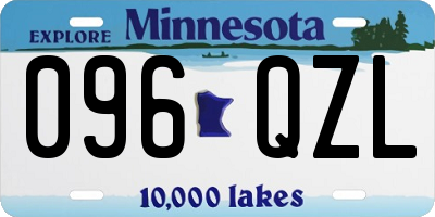 MN license plate 096QZL