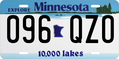 MN license plate 096QZO