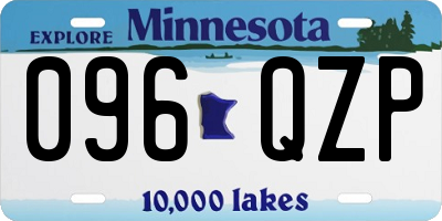MN license plate 096QZP