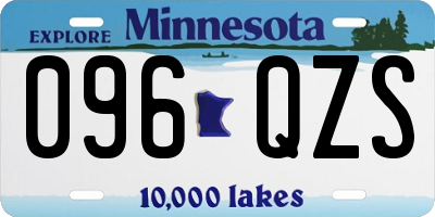 MN license plate 096QZS