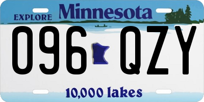 MN license plate 096QZY