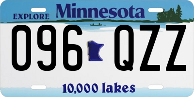 MN license plate 096QZZ