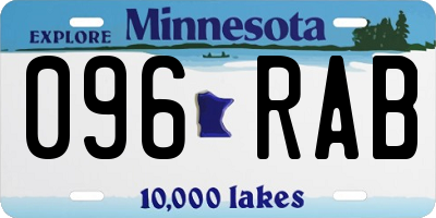 MN license plate 096RAB