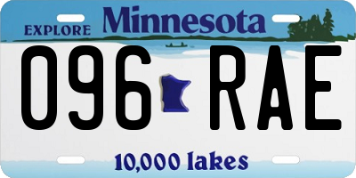 MN license plate 096RAE