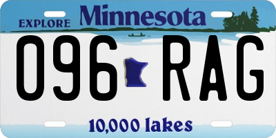 MN license plate 096RAG