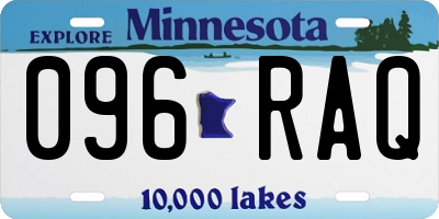 MN license plate 096RAQ