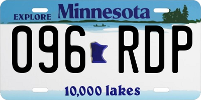MN license plate 096RDP