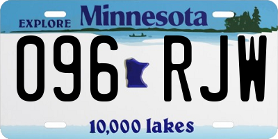 MN license plate 096RJW