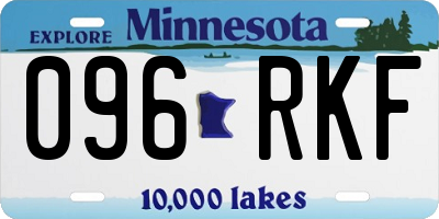 MN license plate 096RKF