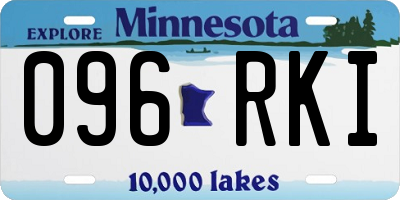 MN license plate 096RKI