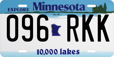 MN license plate 096RKK