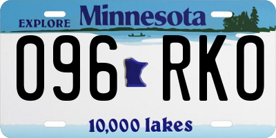 MN license plate 096RKO