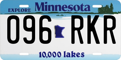 MN license plate 096RKR