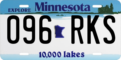 MN license plate 096RKS