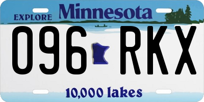 MN license plate 096RKX