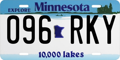 MN license plate 096RKY