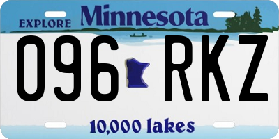 MN license plate 096RKZ