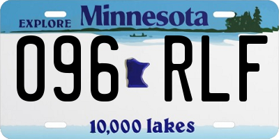 MN license plate 096RLF