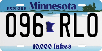MN license plate 096RLO