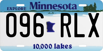 MN license plate 096RLX