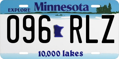 MN license plate 096RLZ