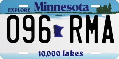MN license plate 096RMA